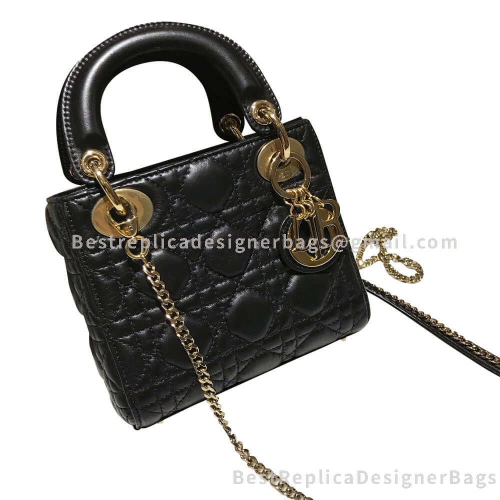 Dior Mini Lady Dior Lambskin Bag Black GHW